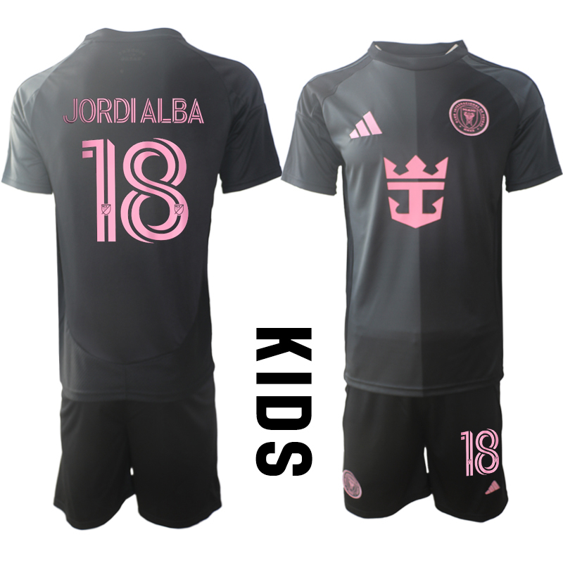 Youth 2025-2026 Club Inter Milan CF away Black #18 Soccer Jersey